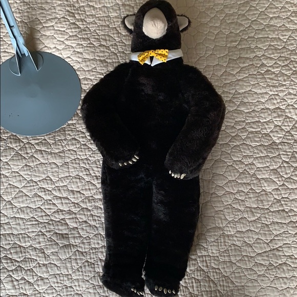Hand crafted Stuffed Black Bear w/ pottery claws - Picture 7 of 8